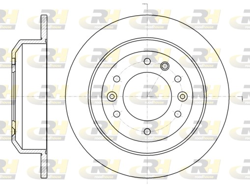 ROADHOUSE Hátsó féktárcsa 61027.00_RH