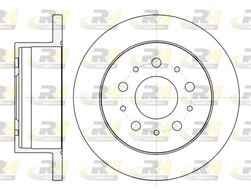 ROADHOUSE Hátsó féktárcsa 61055.00_RH