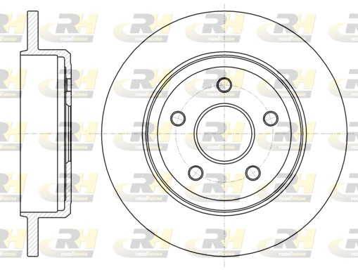 ROADHOUSE Hátsó féktárcsa 61211.00_RH