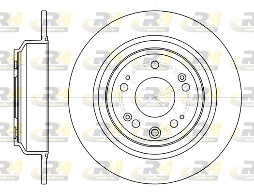 ROADHOUSE Hátsó féktárcsa 61608.00_RH
