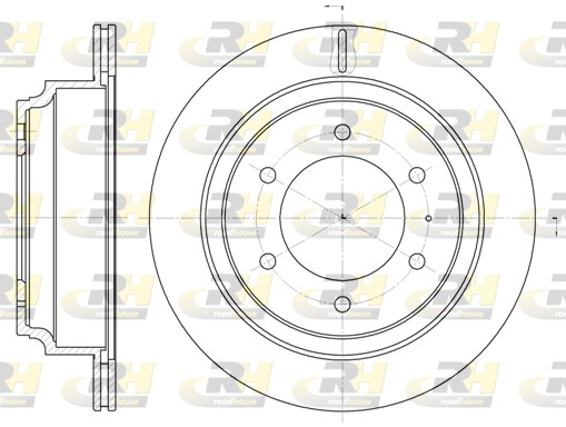 ROADHOUSE Hátsó féktárcsa 6515.10_RH