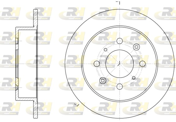 ROADHOUSE Hátsó féktárcsa 6521.00_RH