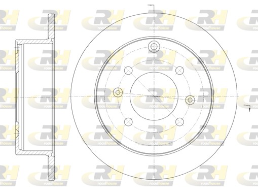 ROADHOUSE Hátsó féktárcsa 6757.00_RH