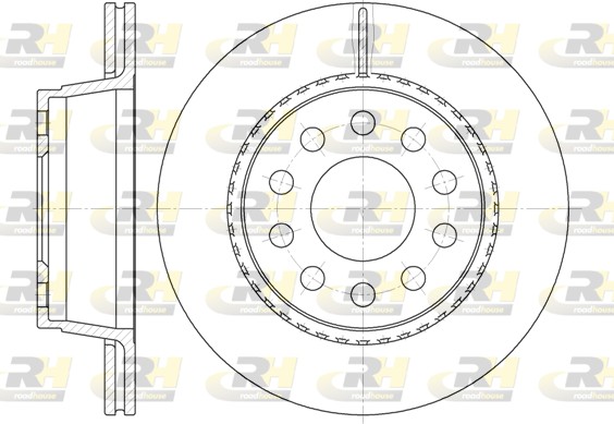 ROADHOUSE Hátsó féktárcsa 6930.10_RH