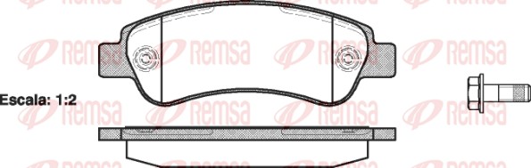 REMSA Hátsó fékbetét 1238.00_REMSA