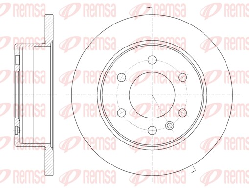 REMSA Hátsó féktárcsa 61035.00_REMSA