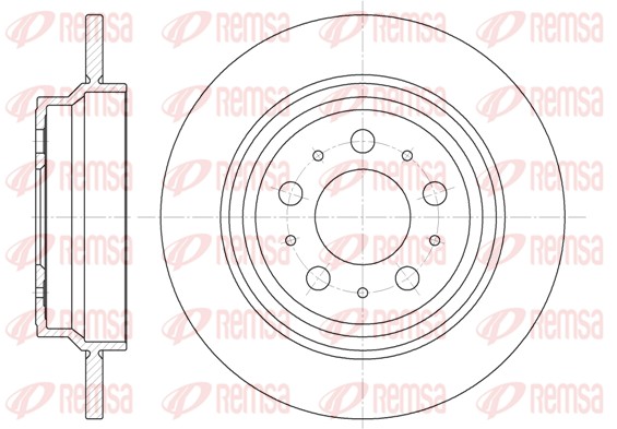 REMSA Hátsó féktárcsa 6620.00_REMSA