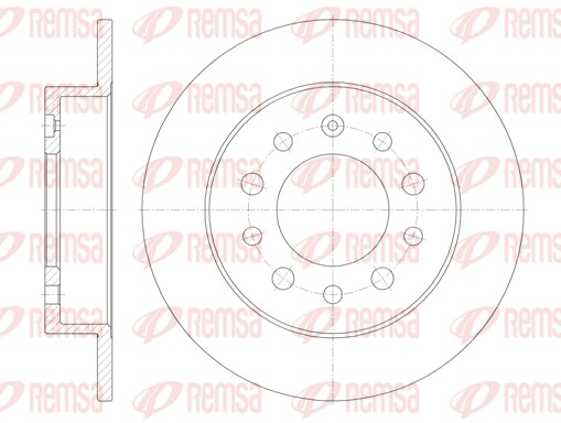 REMSA Hátsó féktárcsa 6762.00_REMSA