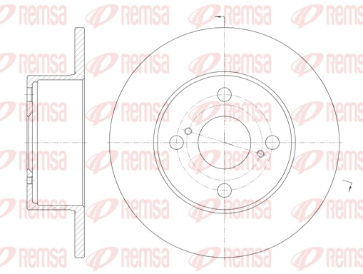 REMSA Hátsó féktárcsa 6871.00_REMSA