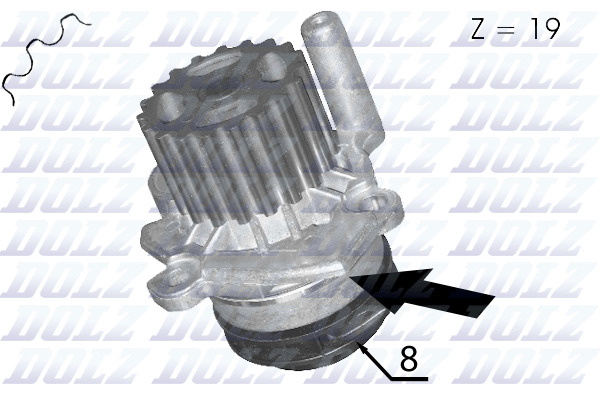 DOLZ Vízpumpa A204_DOLZ