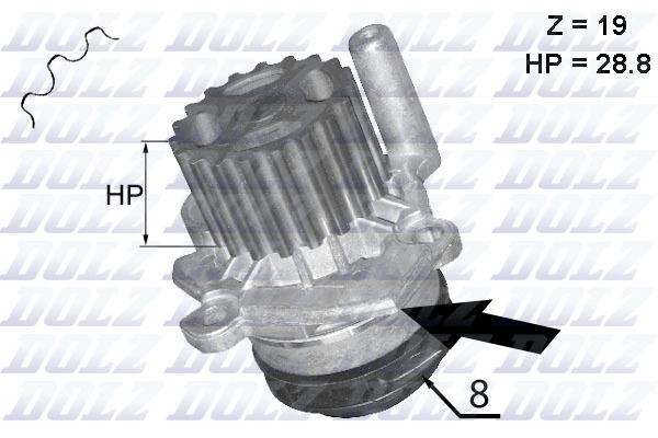 DOLZ Vízpumpa A224_DOLZ