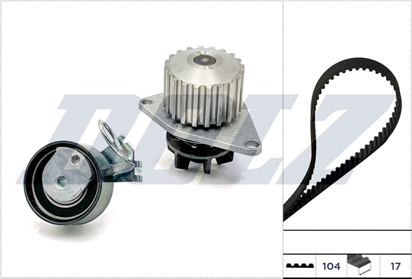 DOLZ Vezérműszíjkészlet vízpumpával KD134_DOLZ