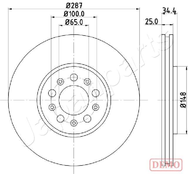 JAPANPARTS Féktárcsa, mind DI-0901C_JP