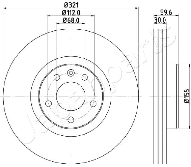 JAPANPARTS Első féktárcsa DI-0926_JP