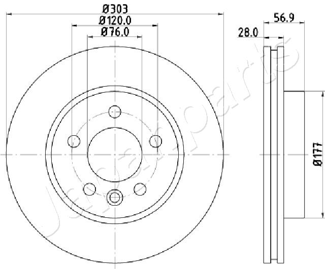 JAPANPARTS Féktárcsa, mind DI-0948_JP