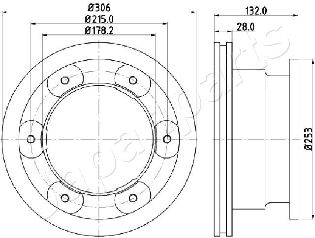 JAPANPARTS Féktárcsa, mind DP-0226_JP