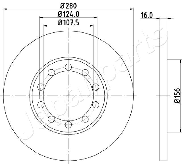 JAPANPARTS Féktárcsa, mind DP-0314_JP