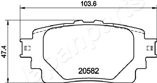 JAPANPARTS Fékbetét, mind PP-264AF_JP