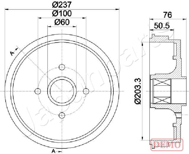 JAPANPARTS Fékdob TA-0700C_JP