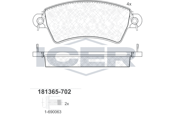 ICER Fékbetét, mind 181365-702_ICER