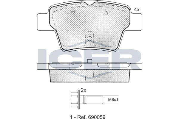 ICER Hátsó fékbetét 181729-701_ICER