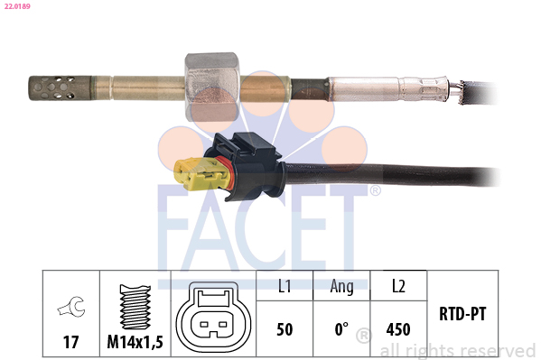 FACET Jeladó, kipufogógáz hőmérséklet 22.0189_FACET