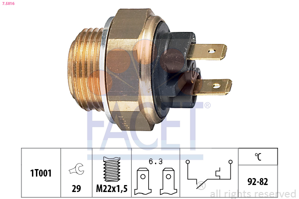 FACET Ventilátor kapcsoló 7.5016_FACET