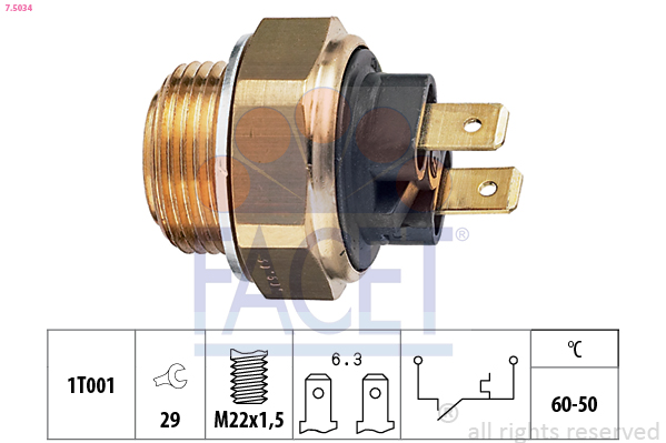 FACET Ventilátor kapcsoló 7.5034_FACET