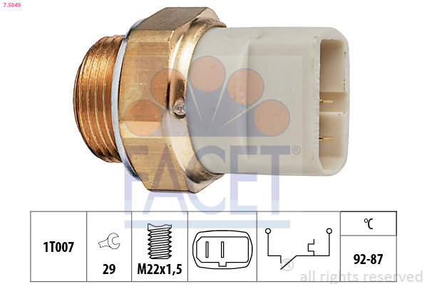 FACET Ventilátor kapcsoló 7.5049_FACET