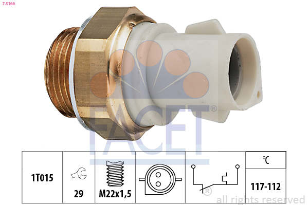 FACET Ventilátor kapcsoló 7.5166_FACET