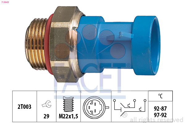 FACET Ventilátor kapcsoló 7.5643_FACET