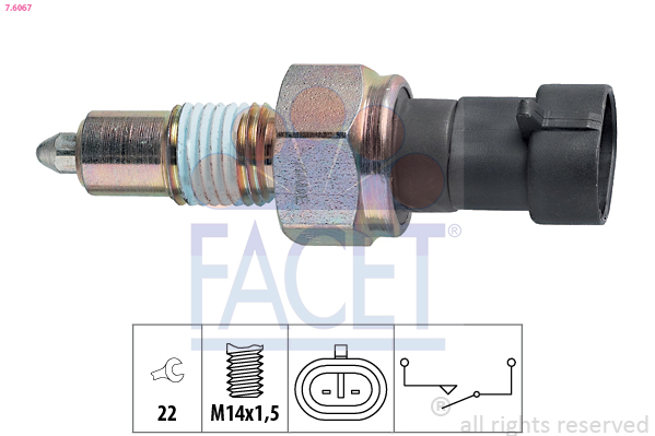 FACET Tolatólampa kapcsoló 7.6067_FACET