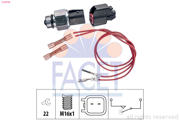 FACET Tolatólampa kapcsoló 7.6275K_FACET