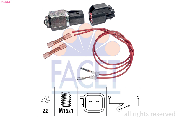 FACET Tolatólampa kapcsoló 7.6276K_FACET