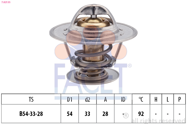 FACET Termosztát+O gyűrű 7.8213S_FACET