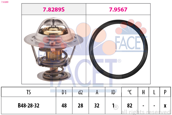 FACET Termosztát+O gyűrű 7.8289_FACET