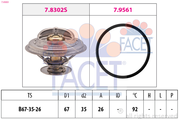 FACET Termosztát 7.8303_FACET