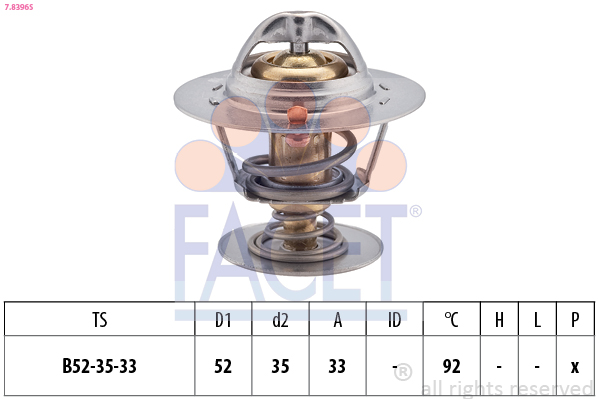 FACET Termosztát 7.8396S_FACET