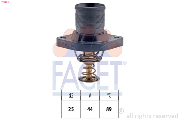 FACET Termosztát házzal 7.8423_FACET