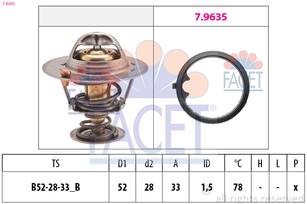 FACET Termosztát 7.8503_FACET