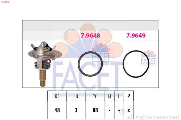 FACET Termosztát 7.8609_FACET