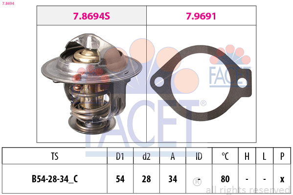 FACET Termosztát 7.8694_FACET