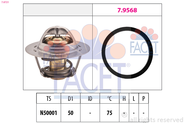 FACET Termosztát+O gyűrű 7.8721_FACET