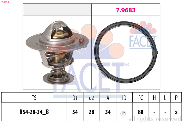 FACET Termosztát 7.8834_FACET