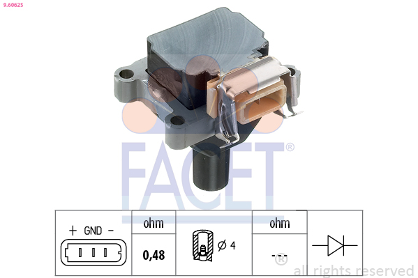 FACET Gyújtótrafó 9.6062S_FACET