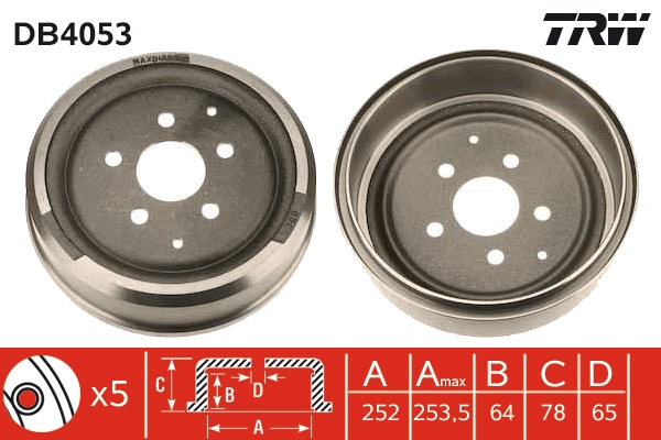 TRW Fékdob DB4053_TRW