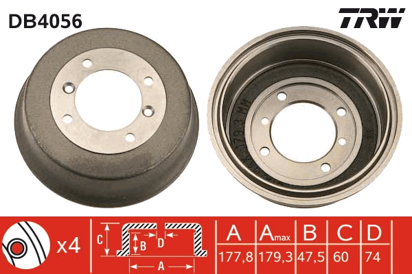 TRW Fékdob DB4056_TRW