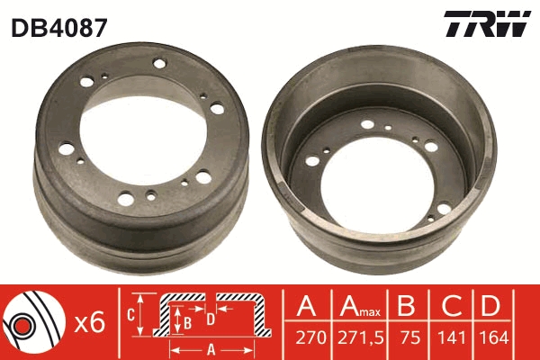 TRW Fékdob DB4087_TRW