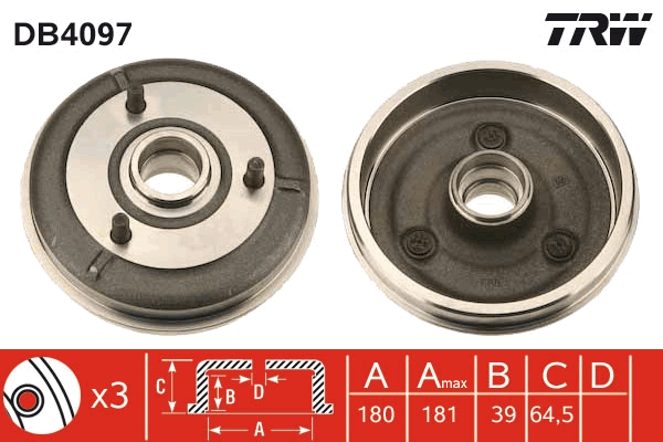 TRW Fékdob DB4097_TRW