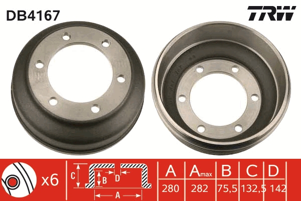 TRW Fékdob DB4167_TRW